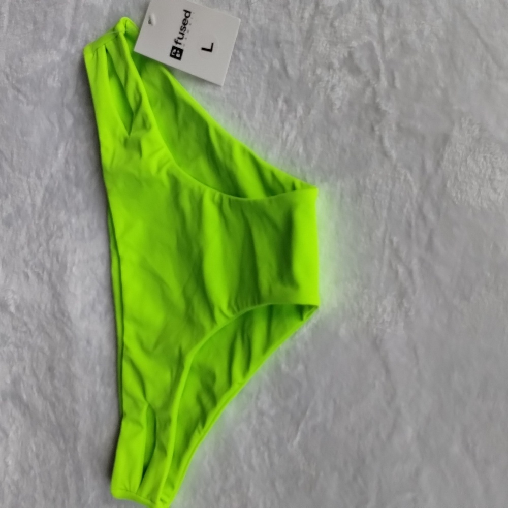 Fused Hawaii π Be Bright Hamoa Neon Green Bikini Bottom - Picture 3 of 7